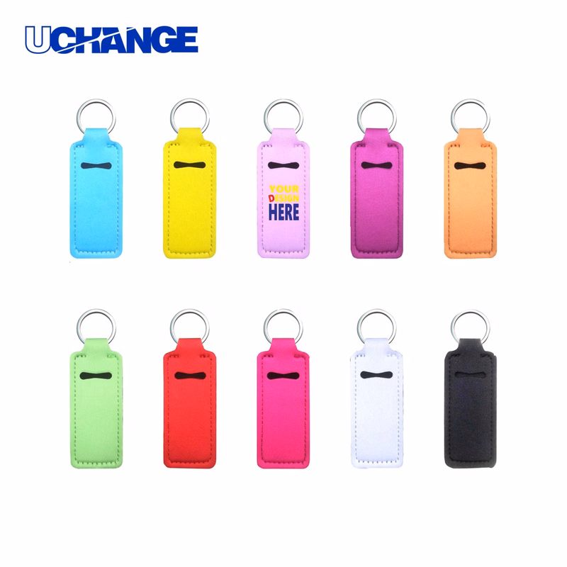 Neoprene Lip Balm Keychain