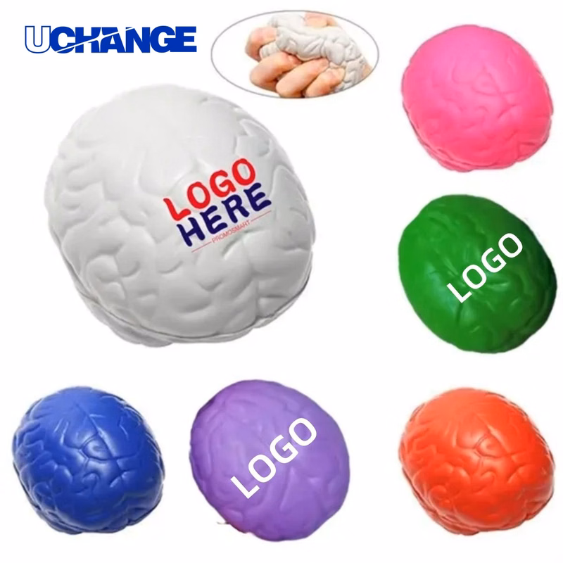 PU Brain-Shaped Stress Ball