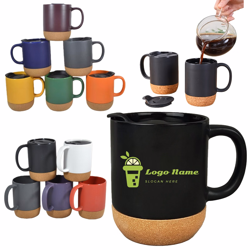 Heat Preservation Cork Ceramic Mug
