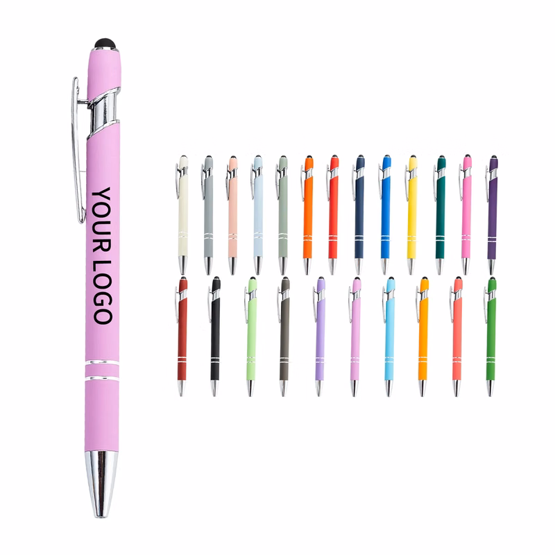 Metal Touch Stylus Pen Plunger Action Ink