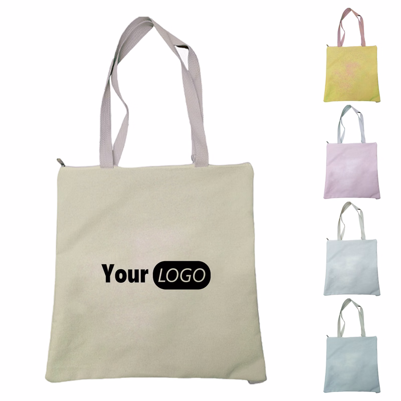 Canvas Solid Color Customizable Shopping Bag