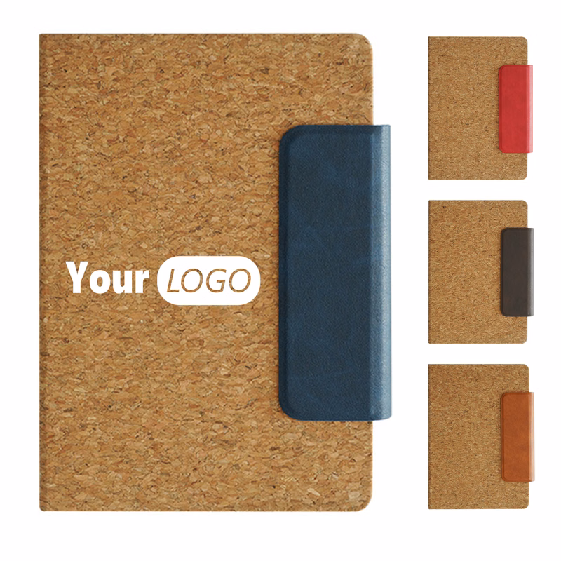 A5 Customizable Cork Texture Magnetic Notebook