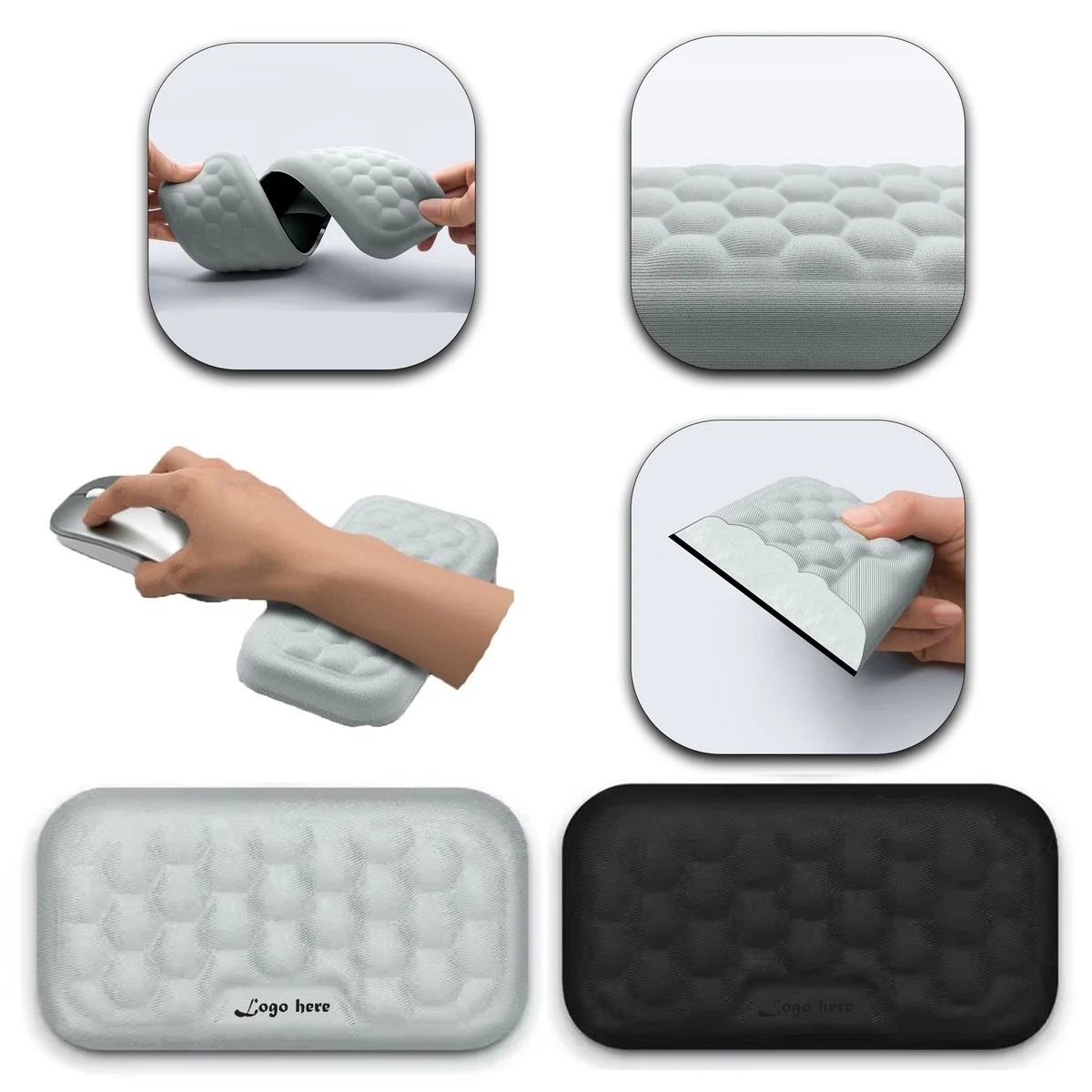 High-resilience massage-pattern mouse wrist rest 1
