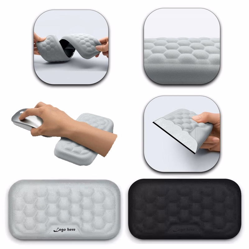 High-resilience massage-pattern mouse wrist rest