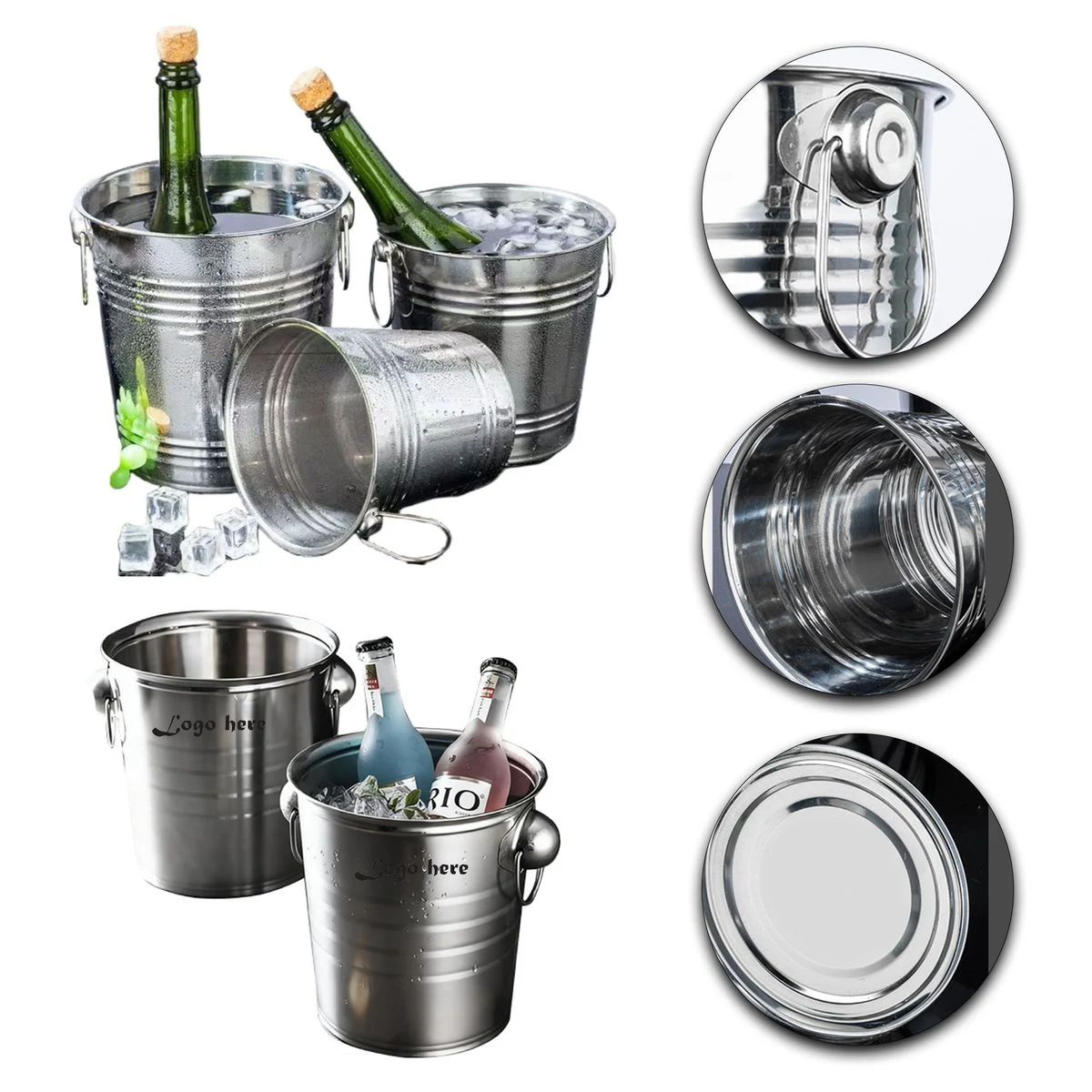 Large Capacity Wine Cooler Bucket Party Drink Chiller 1