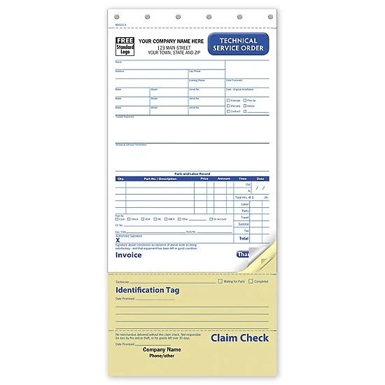 Technical Service Orders, Carbonless 1