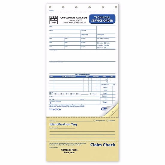 Technical Service Orders, Carbonless