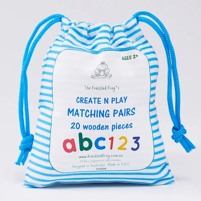 Striped Cotton canvas Drawtring Pouch -5x7