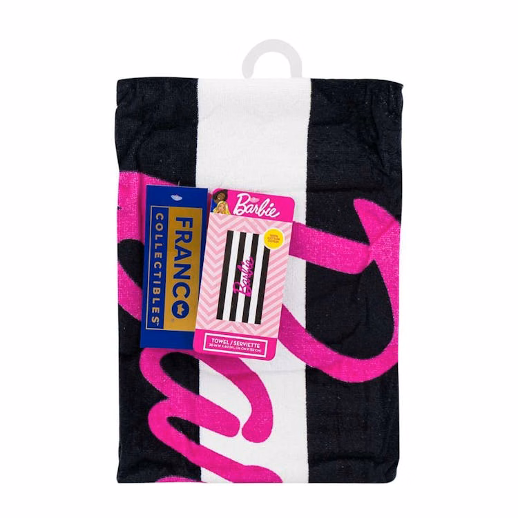 Barbie Black and White Stripe Beach Towles