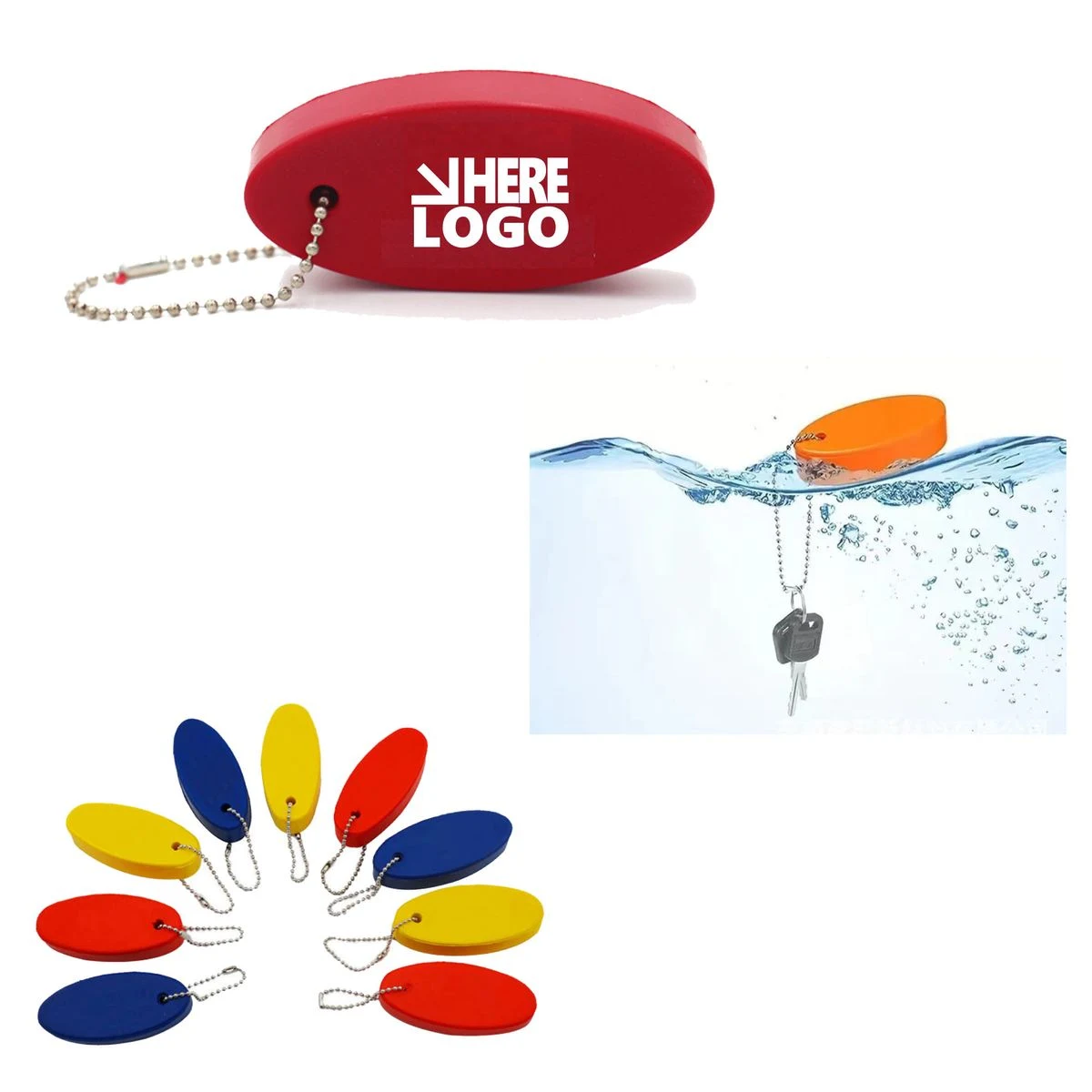 Plastic And Rubber Colored Buoy Keychain 1