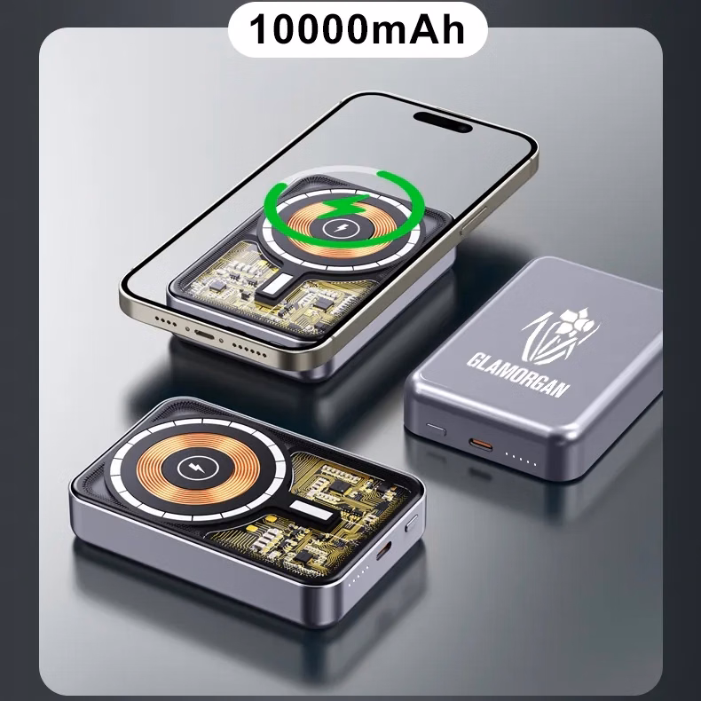 Transparent Magnetic 10000mAh Power Bank
