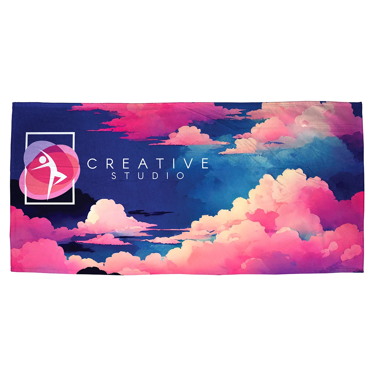 Silk Touch Beach Blanket/Towel 30" x 60" 450GSM Poly/Cotton-Full Color 1