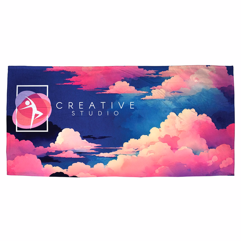 Silk Touch Beach Blanket/Towel 30" x 60" 450GSM Poly/Cotton-Full Color