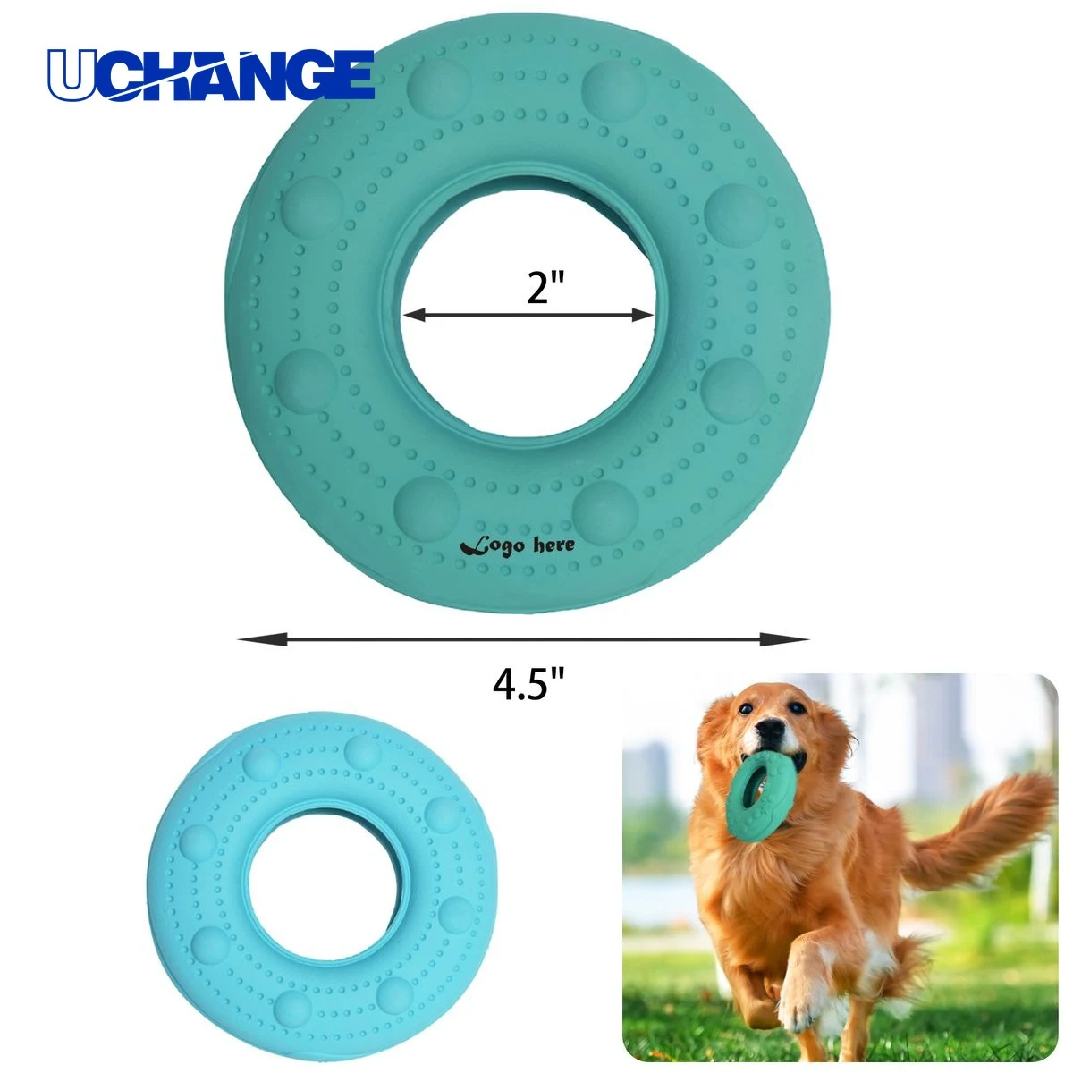 Durable Rubber Donut Pet Toy 1