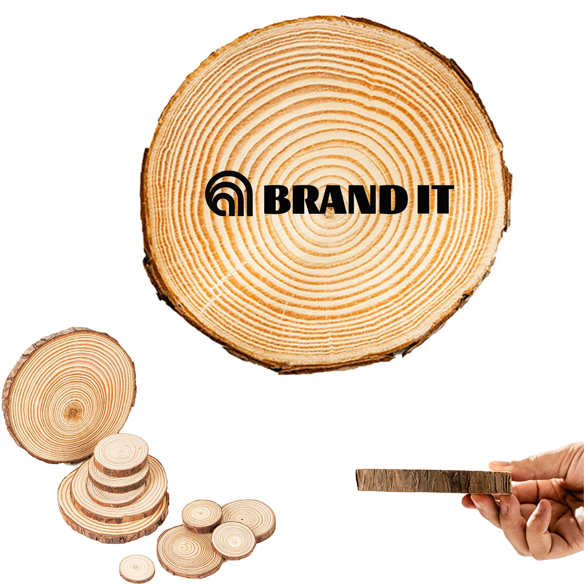 MOQ100 Eco Friendly Natural Wood Coasters 1