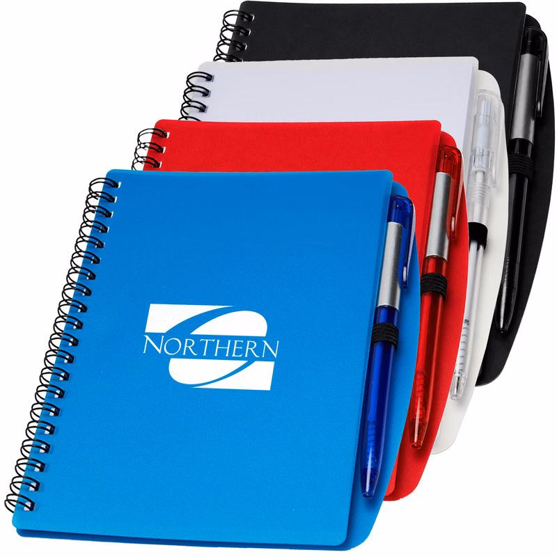 Durable PP Cover RIng Notebook with Matching Pens