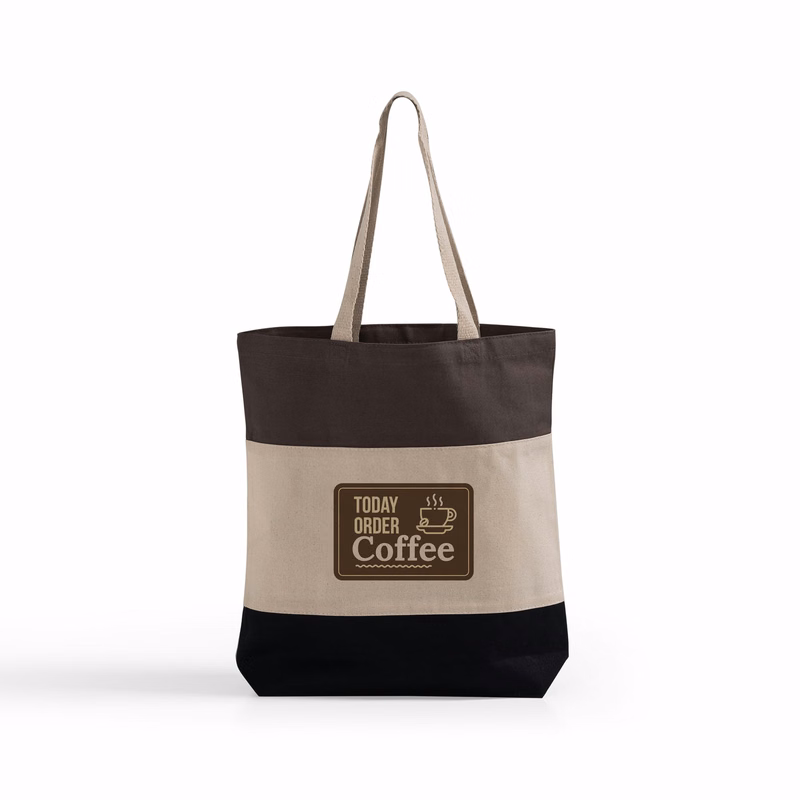 Tri-Color Canvas Tote Bag