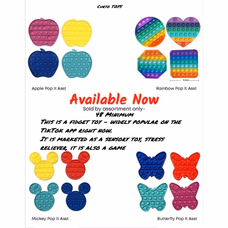 Fidget Sensory Toy Stock Shapes