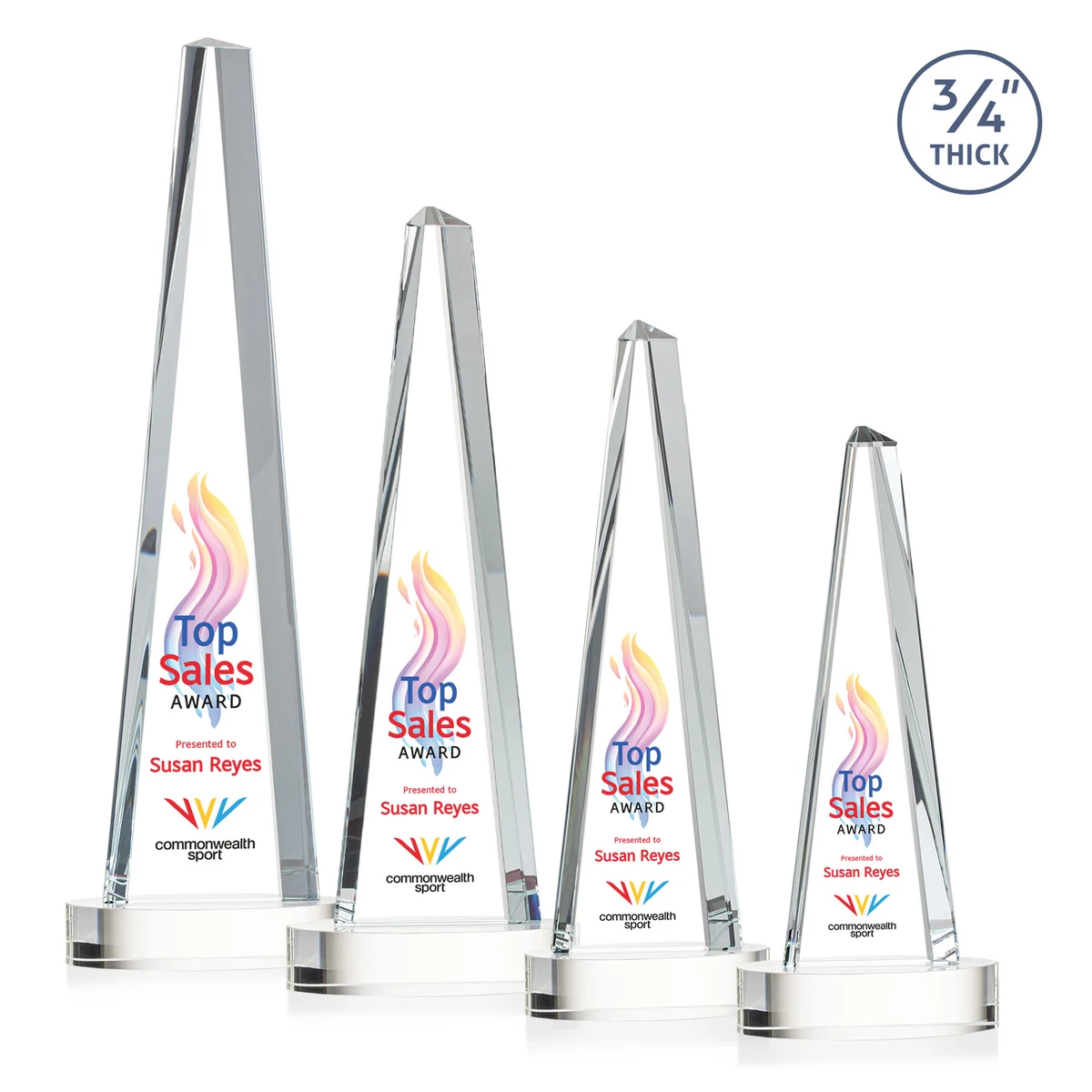 Majestic Tower VividPrint™ Award on Alberton Base - Clear 1