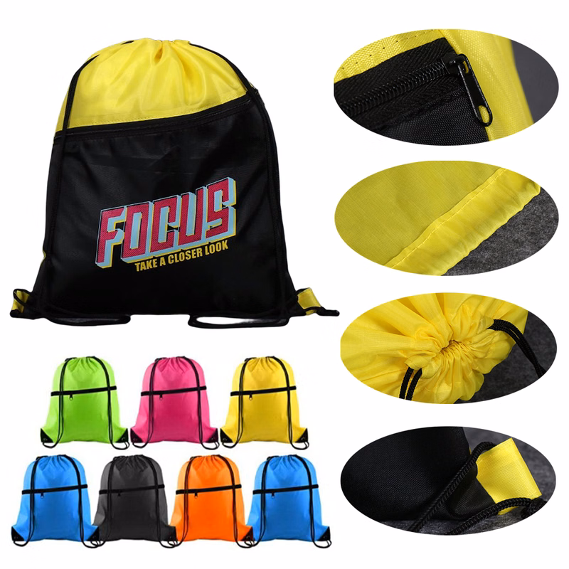 Drawstring Hit Pack With Front Zipper