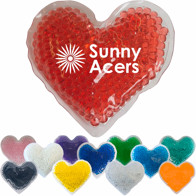 Hot/Cold Gel Bead Packs - Large Heart