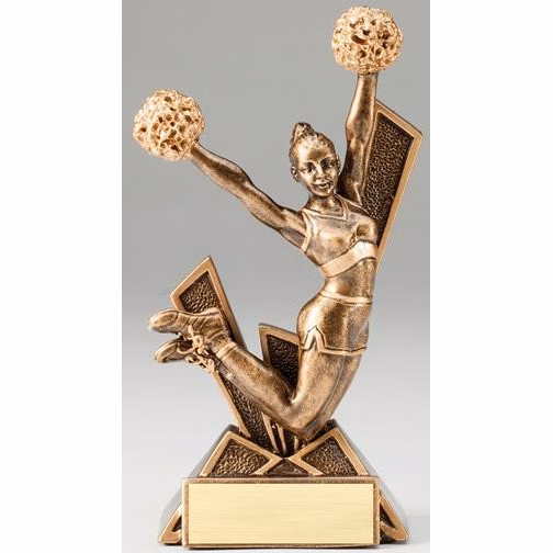 Cheerleader Checkmate Resin Sculpture