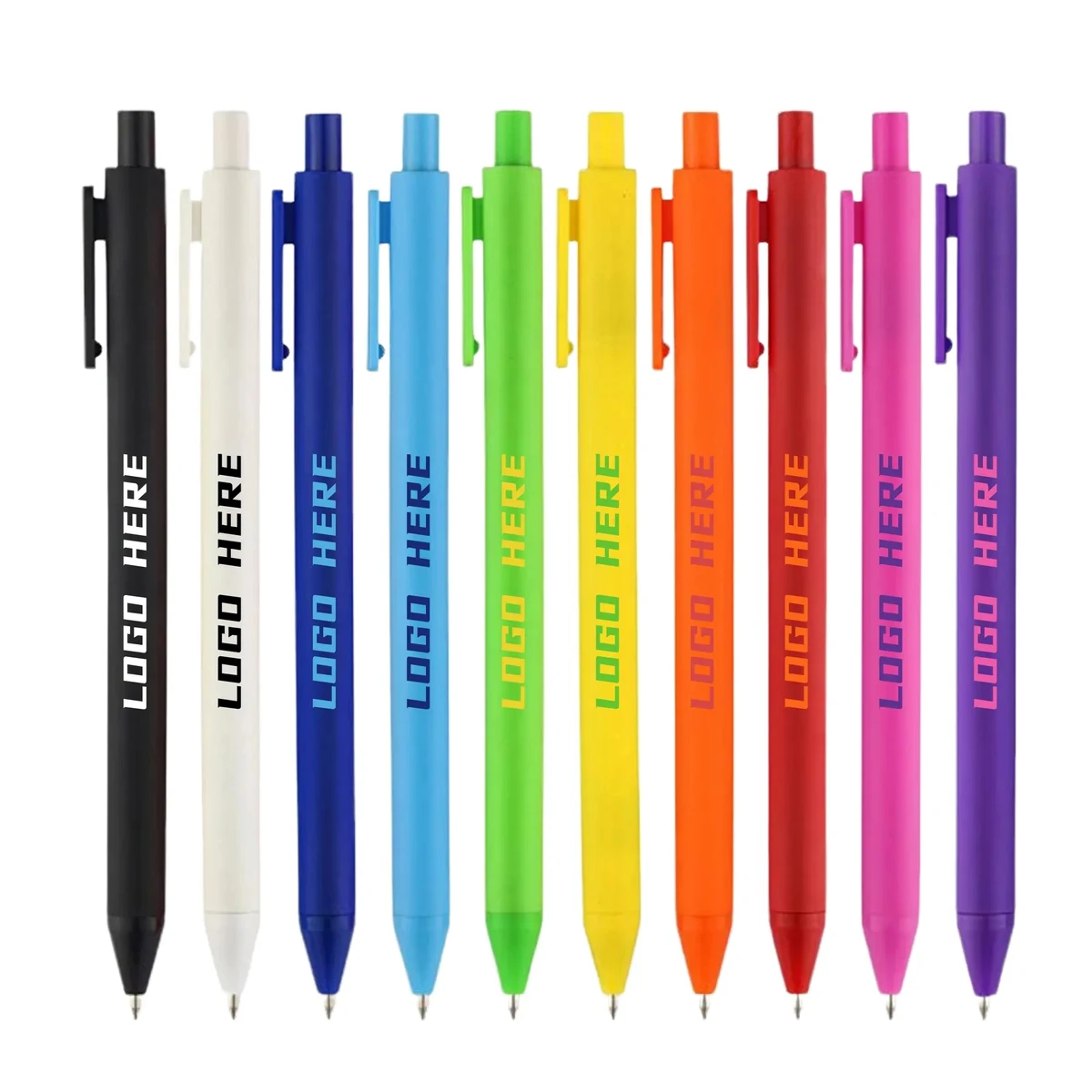 Retractable Plastic Ballpoint Pen Advertising Candy Color 1
