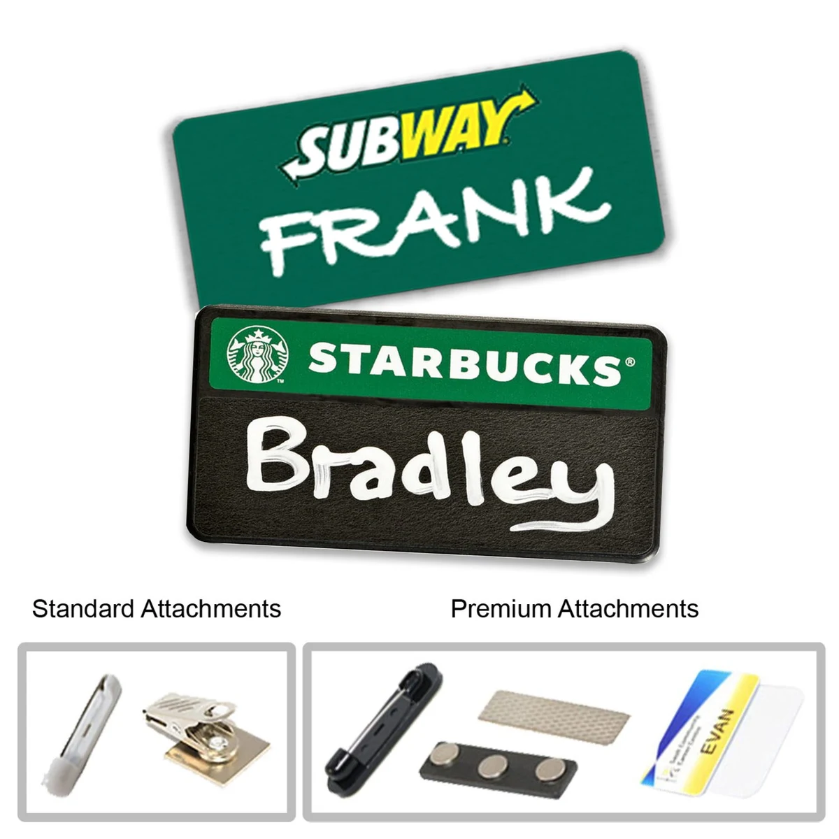 3"W x 1"H Reusable Chalkboard Badges 1