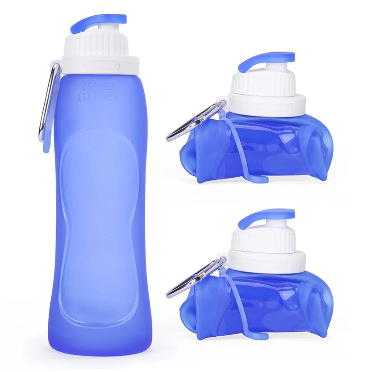 17oz Collapsible Water Bottle with Clip 1