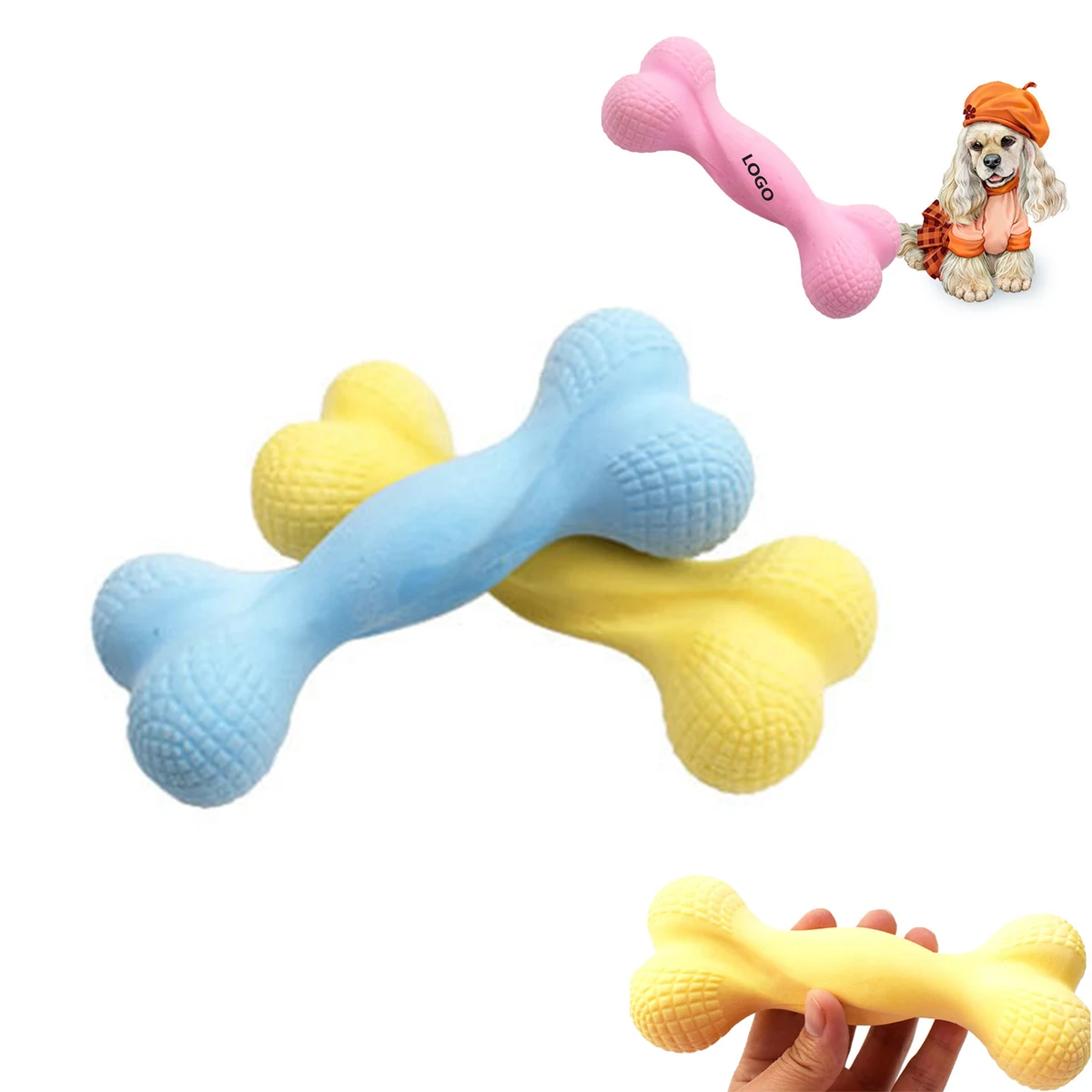 TPR Milk Scented Bone Pet Toy 1