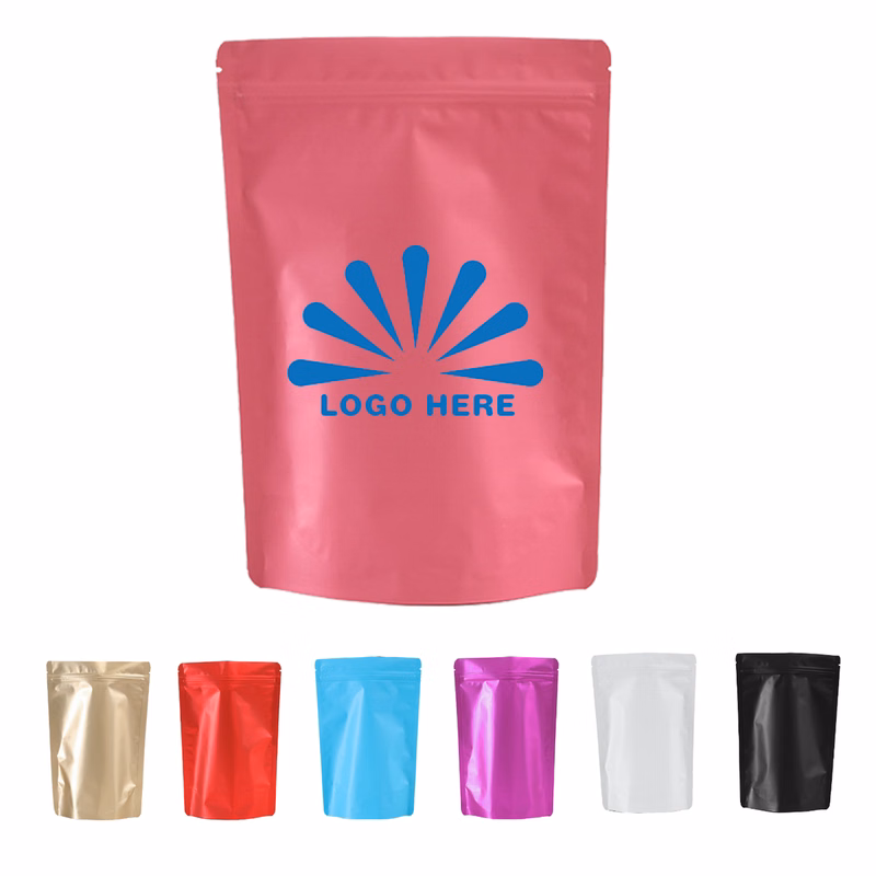 4.7" W x 7.9" H Color Zipper Aluminum Foil Coated Self-Sealing Bags
