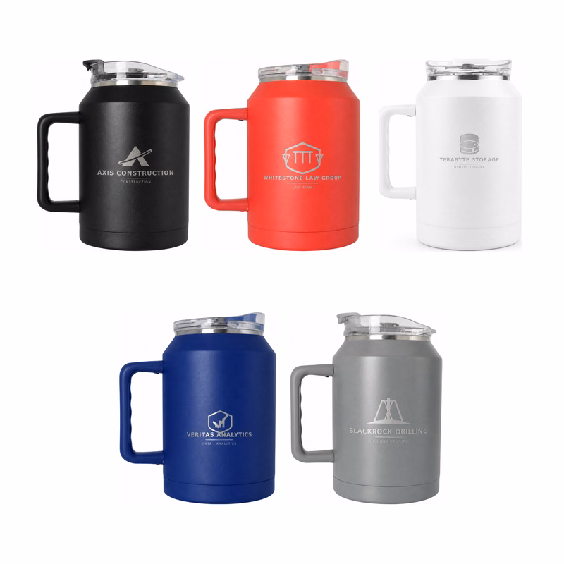 Endura 50 oz Double Wall Stainless Steel Vacuum Mug & Lid with Twist Closure, Gift Box Packing