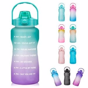 1 Gallon Plastic Water Bottle With Straw