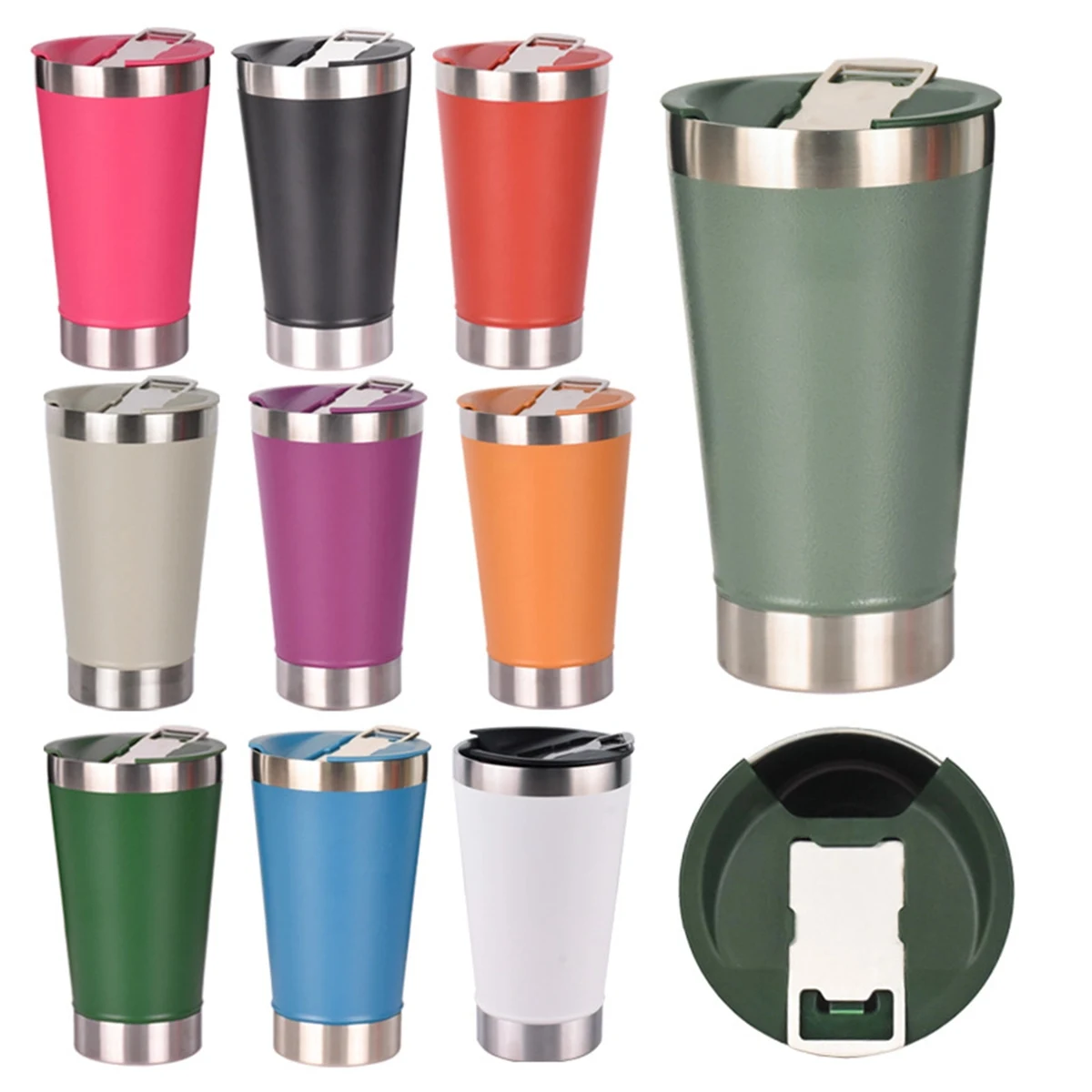 16 Oz. Stainless Steel Insulated Tumbler with Bottle Opener 1