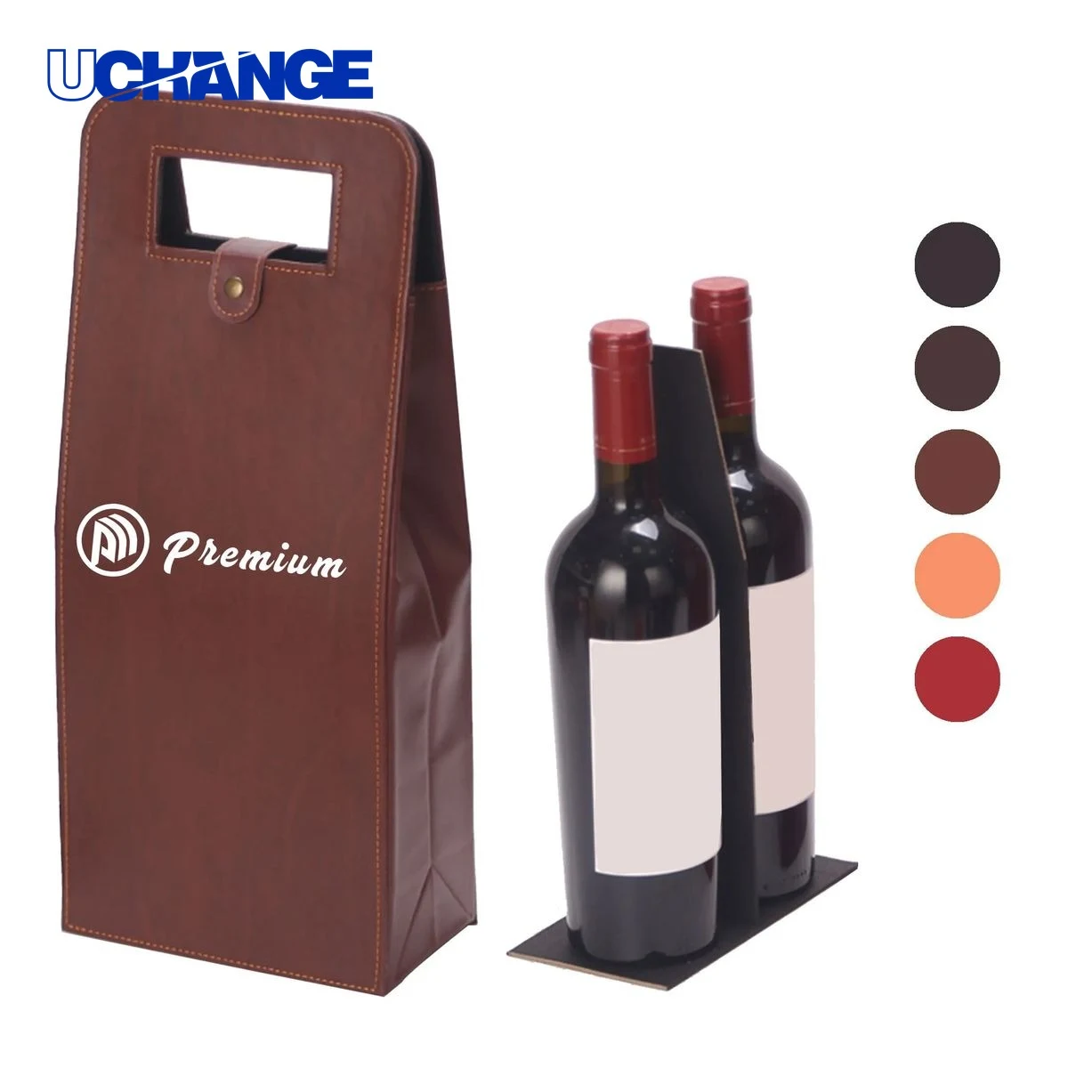 PU Wine Tote Carrier Bag 1