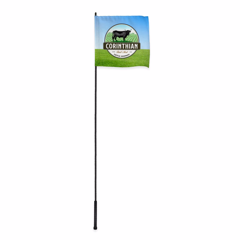 50" Premium Cattle Whip Rod with Custom Nylon Flag