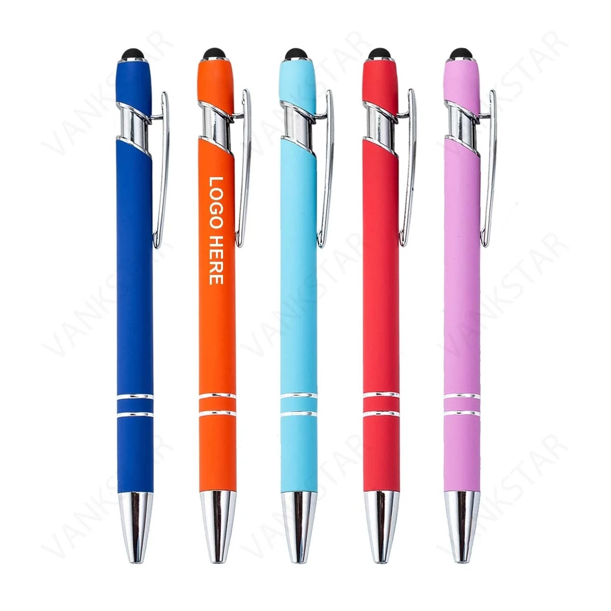 Rubberized Aluminum Stylus Ballpoint Pen 1