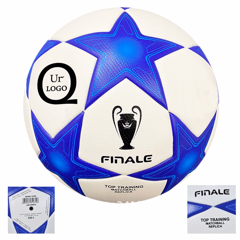 No. 5 Blue And Black Pentagram Football