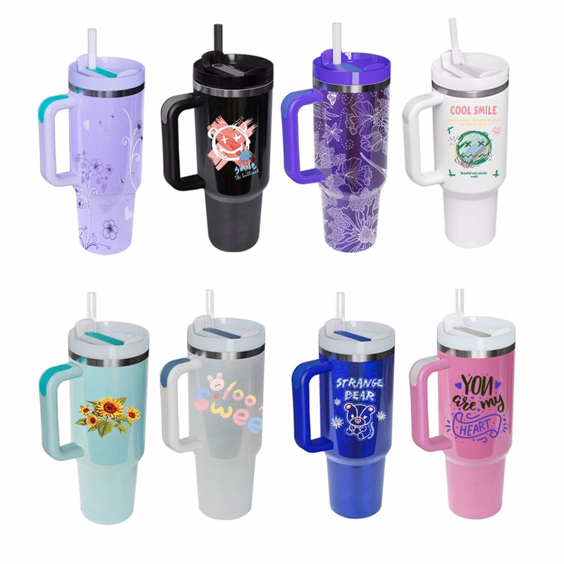 40 Oz. Vacuum Stainless Steel Sublimation Tumbler with Straw