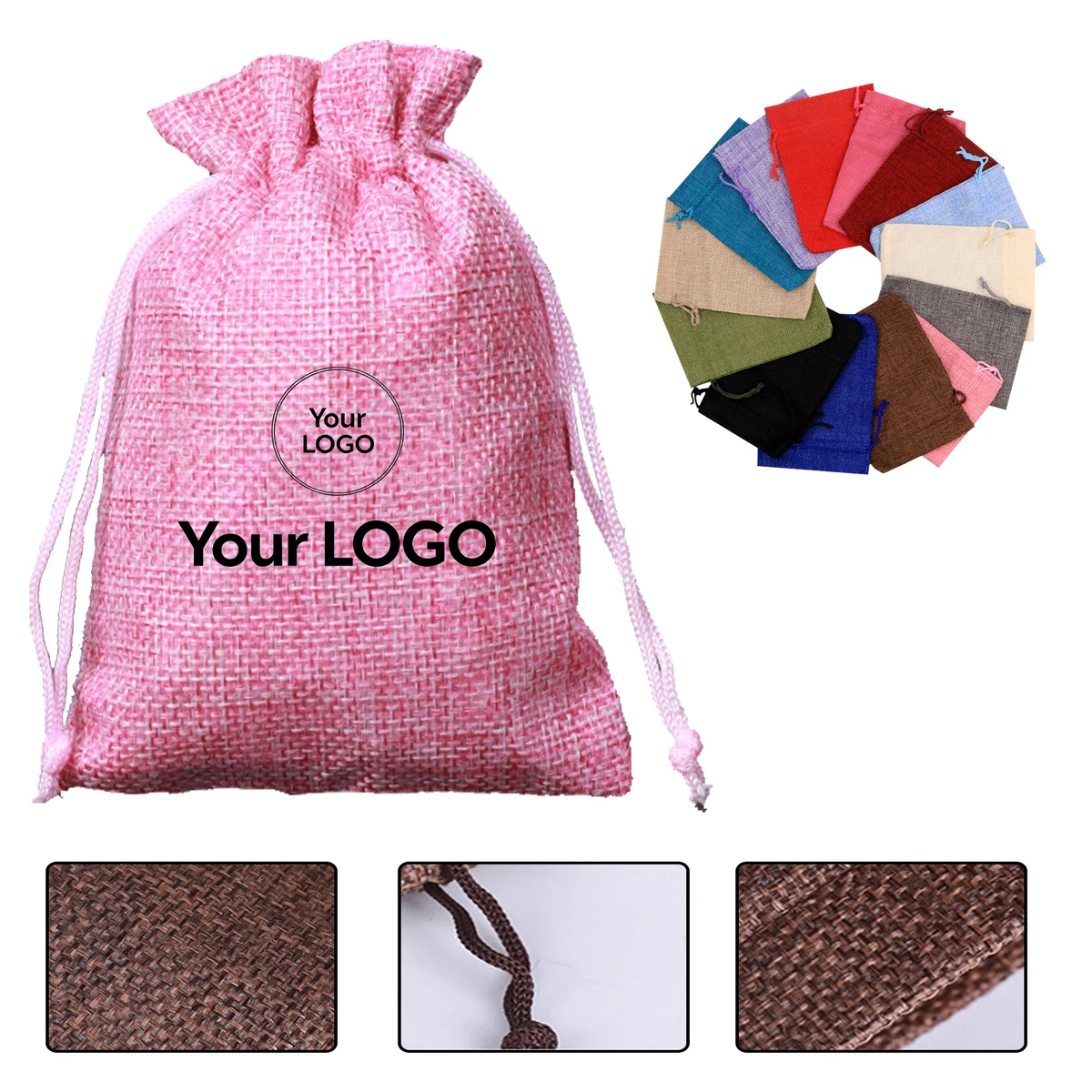 Jute Drawstring Gift Bag 1