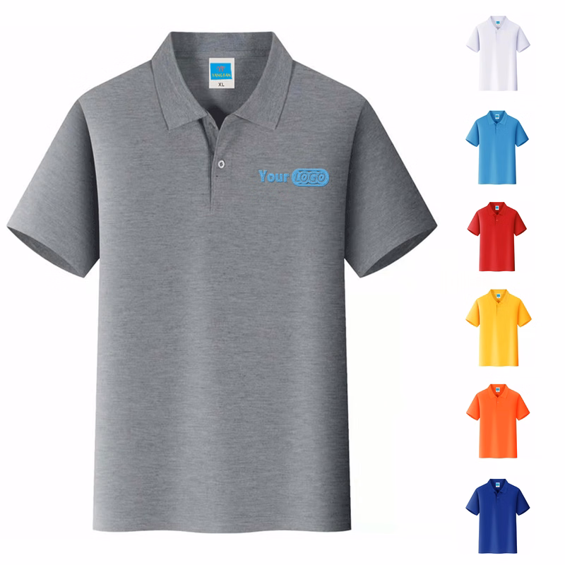 Cotton Flip Collar Short Sleeved T-Shirt