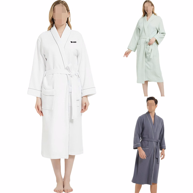 Unisex Solid Spring Autumn Quick Dry Bathrobe
