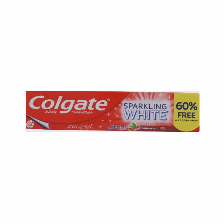 Colgate Sparkling White Toothpaste Cinnamint - 4 oz