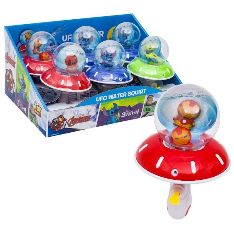 Disney and Marvel UFO Water Squirt Blasters Assorted 1