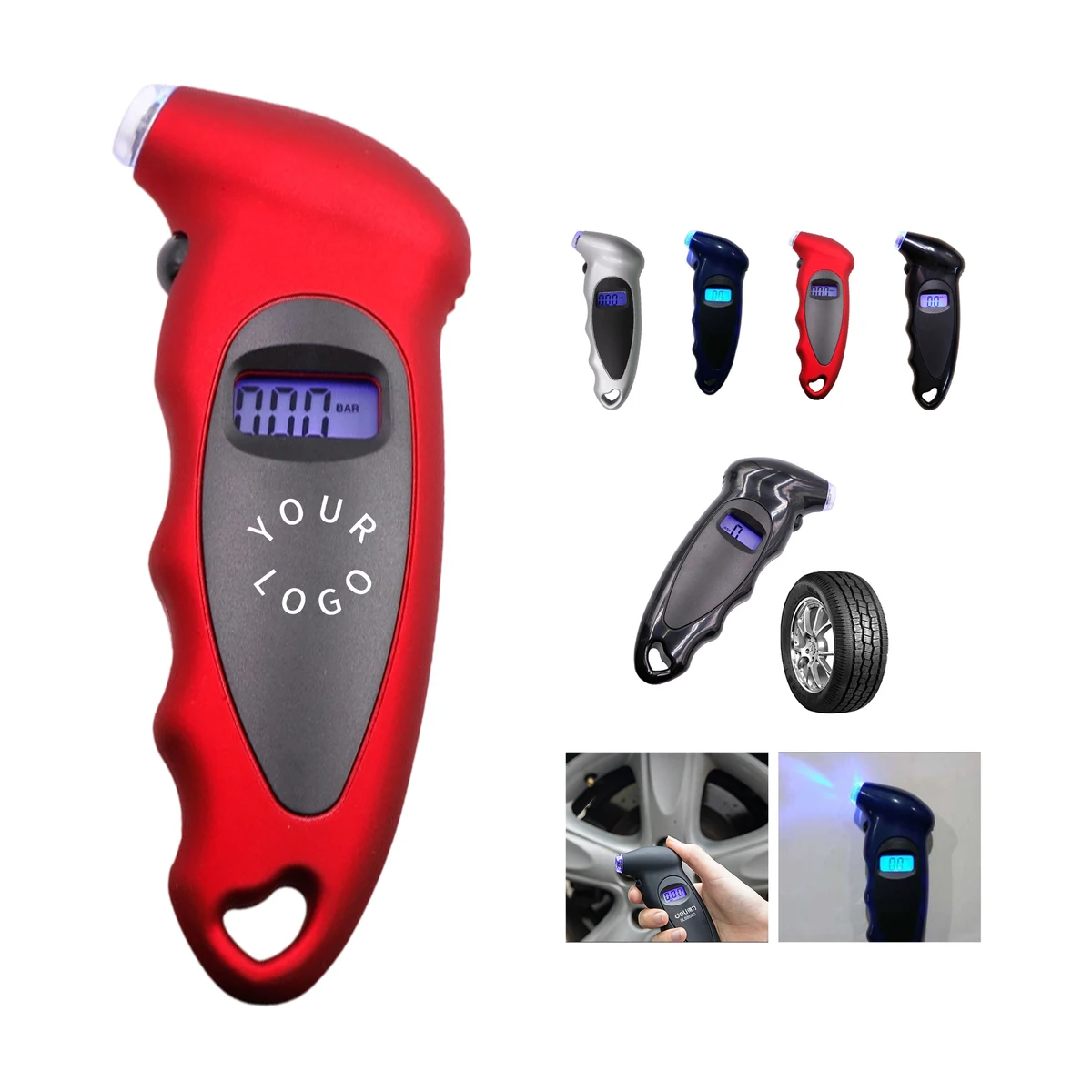 Portable Digital Tire Pressure Gauge With LED Backlight 1