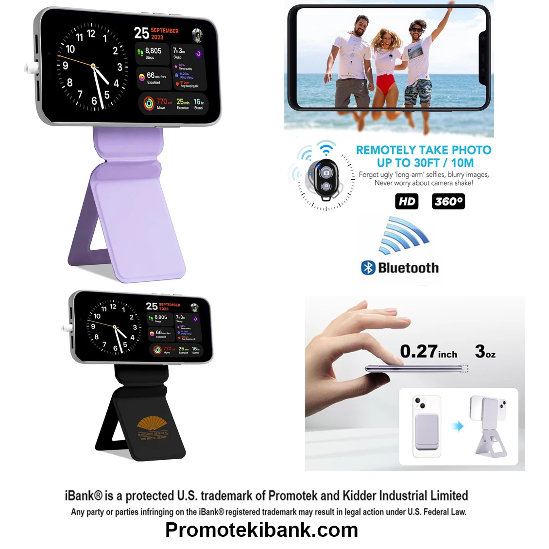 iBank ® Tripod Stand compatible with iPhone 17/16/15/14 + Bluetooth Remote 1