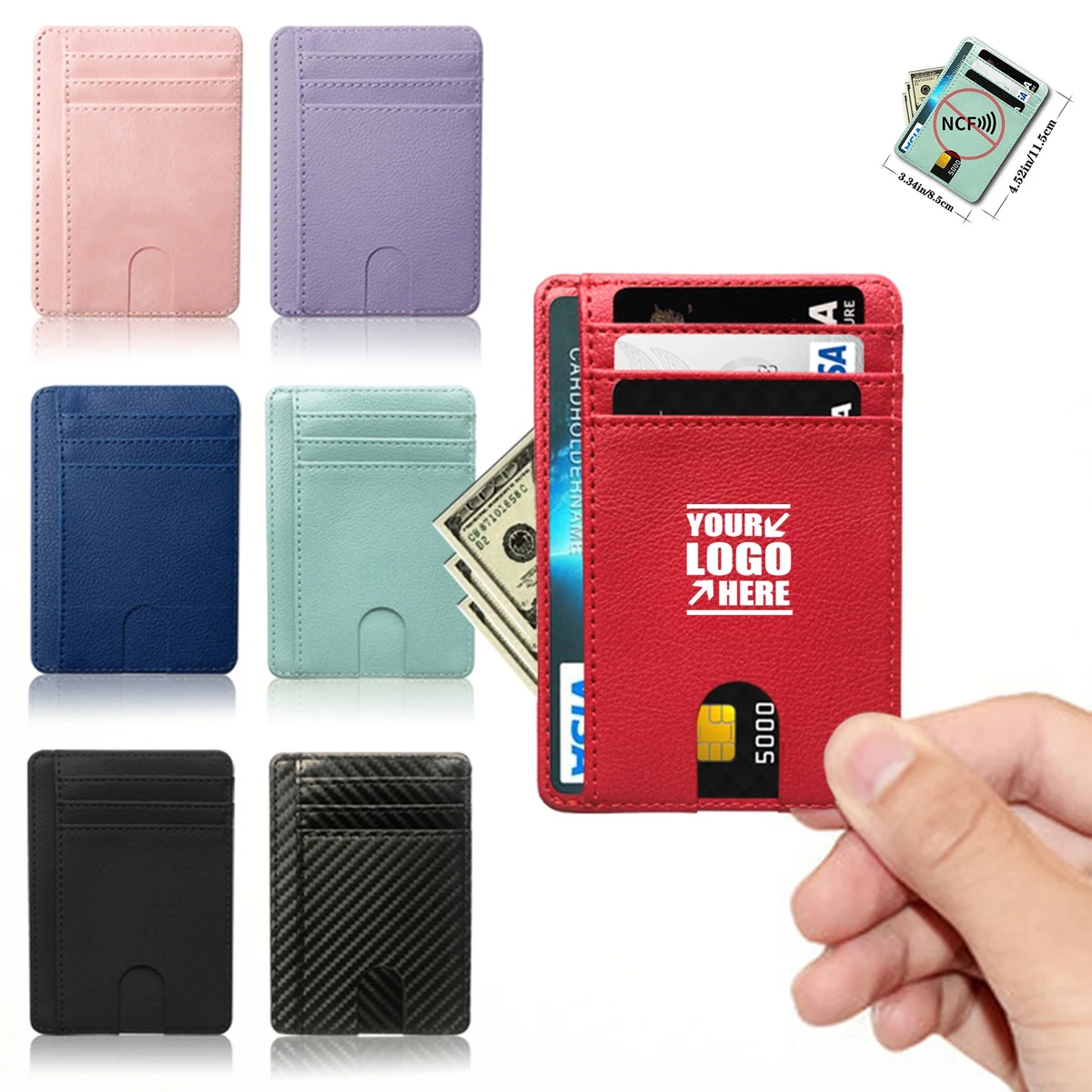 Multi-Card Portable Pu Anti-Magnetic Rfid Card Holder 1