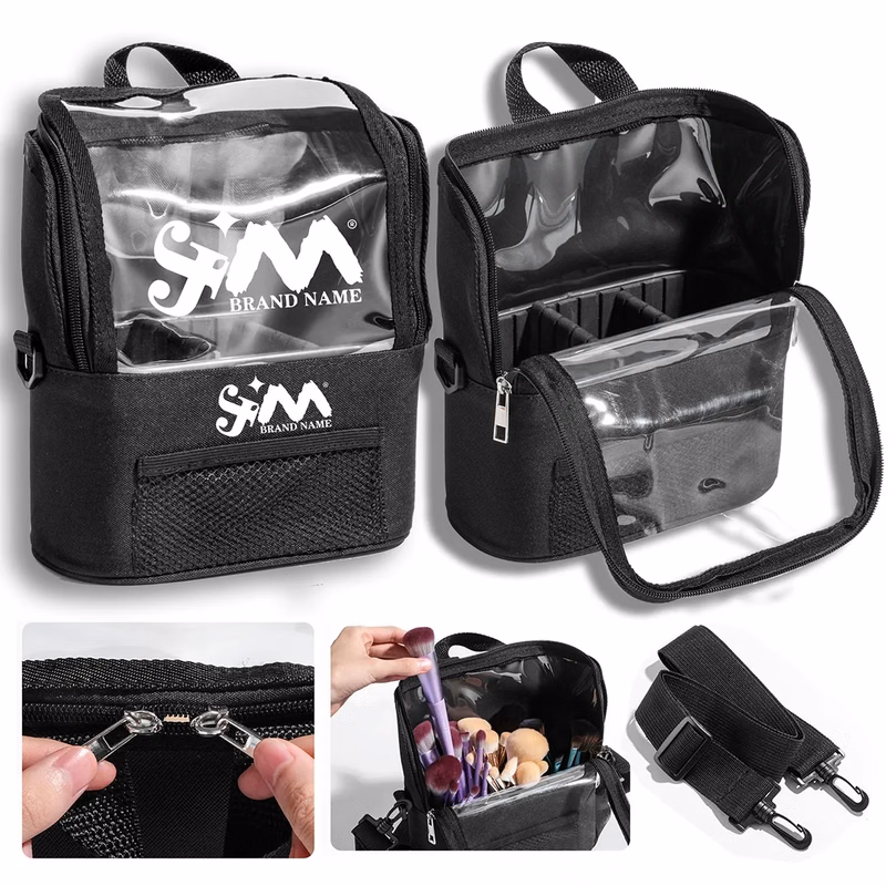 Large Waterproof Portable Travel Makeup Bag With Divider