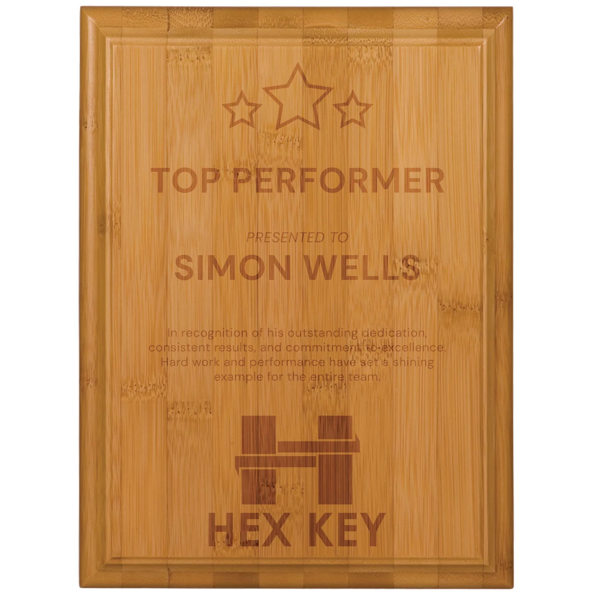 6" x 8" Bamboo Plaque 1