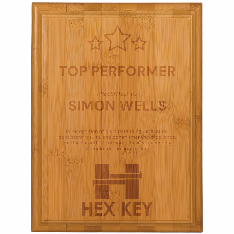 6" x 8" Bamboo Plaque